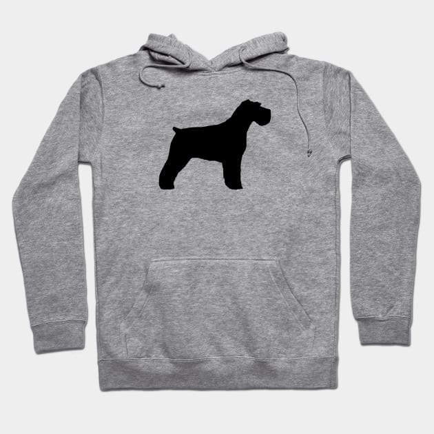 Black Schnauzer Silhouette Hoodie by Coffee Squirrel